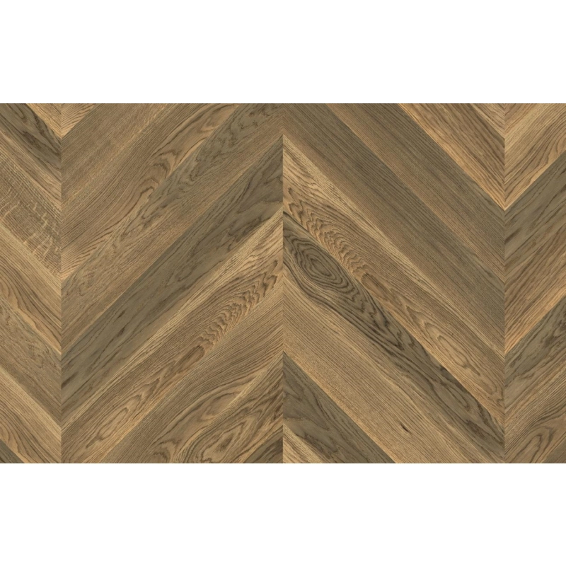 Jawor-Parkiet FertigDeska Chevron Jodełka Francuska Dąb Color Vulcano Classic Olejowosk, Szczotka, Faza V4