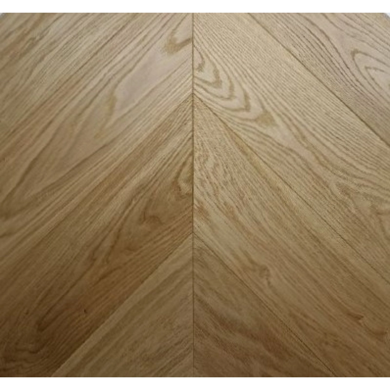 Dąb Natur Classic (Chevron – jodełka francuska) Olejowosk, Szczotkowanie, Fazowanie V4 Wymiary: 510x90x10,5/2,5(+/-0,5) mm